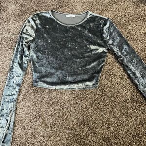 Cute velvet crop top from Zara